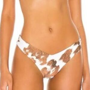 WeWoreWhat Delilah Bikini Bottom Size XL Cow Hide Print